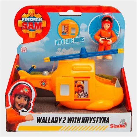 The Strażak Sam Wallaby helicopter flying over Pontypandy