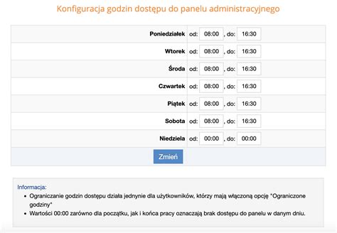 Wizualizacja panelu administracyjnego OSPanel z listą wyjazdów lub członków