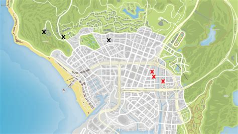 Mapa z lokalizacją biura FIB w GTA V