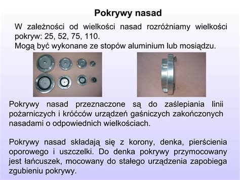 zdjęcie nasad hydrantowych i pokryw z aluminium