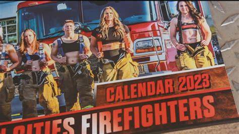 Thematic photo of female firefighters posing for a calendar