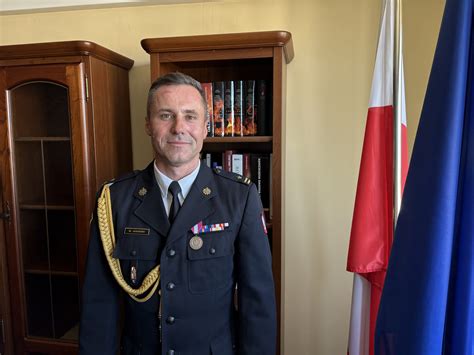 Portret nowego Komendanta Gminnego OSP Józefa Szlembarskiego
