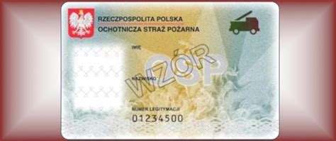 Przykładowa legitymacja strażaka OSP.