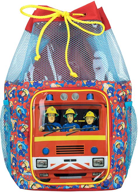 Thematic photo of Fireman Sam merchandise, possibly a child with a towel or toy