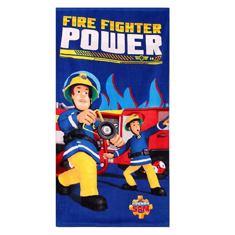 Fireman Sam beach towel (70x140 cm) close-up
