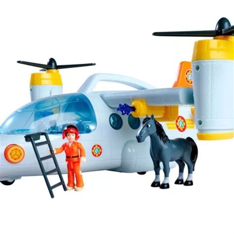 Fireman Sam rescue plane toy with Krystyna and Kilo figurines