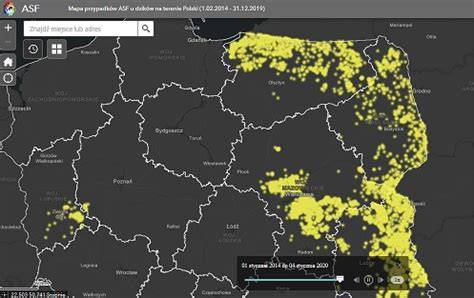 Mapa rozprzestrzeniania się Camp Fire w kierunku Paradise