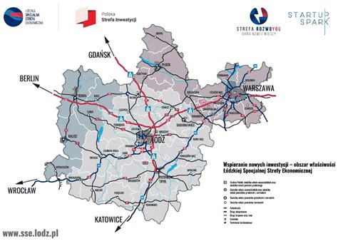 Mapa Koluszek z zaznaczeniem Łódzkiej Specjalnej Strefy Ekonomicznej