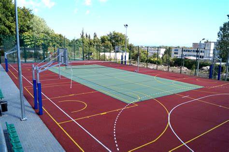 Zdjęcie boiska wielofunkcyjnego i wiaty grillowej przy OSP Boguszowice