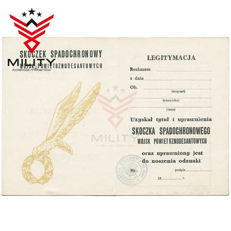 Zdjęcie odznaki Skoczka Spadochronowego Wojsk Powietrznodesantowych