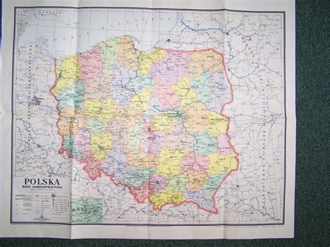 Mapa administracyjna Polski po reformie w 1975 roku