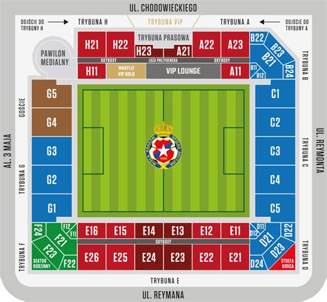 Infografika przedstawiająca plan Stadionu Miejskiego w Staszowie z zaznaczonymi miejscami konkurencji i strefami dla drużyn
