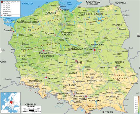 Mapa Polski z zaznaczonymi lokalizacjami ogłoszeń