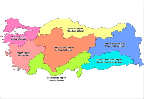 Mapa regionów Turcji najbardziej narażonych na pożary