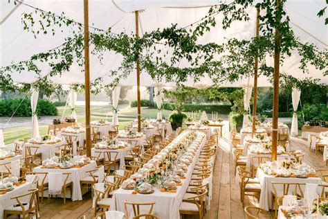 Thematic photo of a large wedding reception in a wedding house in a rural setting