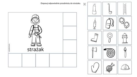 Dziecko wykonujące zadanie z karty pracy o strażakach