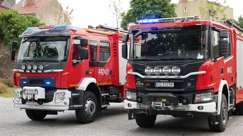 Współczesne, specjalistyczne samochody ratowniczo-gaśnicze Państwowej Straży Pożarnej