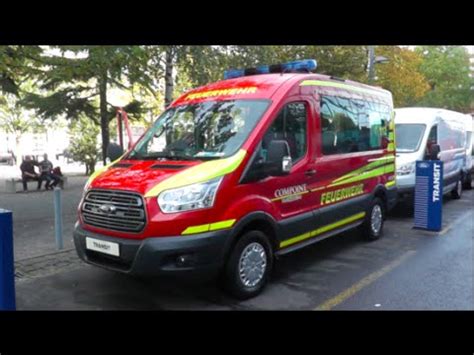 Photo of a Ford Transit fire truck during a handover ceremony