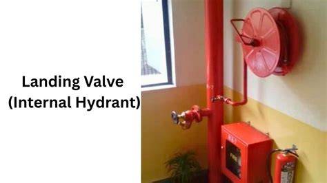 Photo of a properly marked internal hydrant in a building corridor.