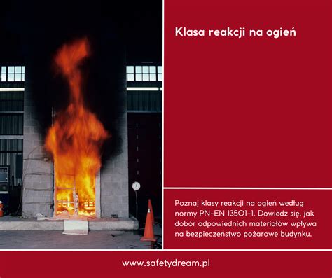 Infografika przedstawiająca klasy reakcji na ogień i odporności ogniowej