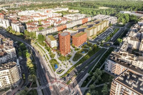 Wizualizacja planów deweloperskich na terenie po hipermarkecie Tesco przy Kapelance