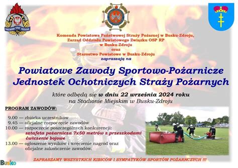 Uczestnicy ćwiczeń sportowo-pożarniczych OSP w Busku-Zdroju