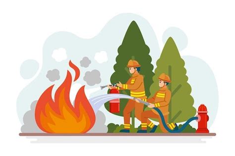 Ilustracja przedstawiająca średniowiecznych mieszkańców gaszących pożar