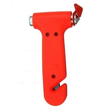 Photo of a safety hammer (glass breaker and seatbelt cutter)