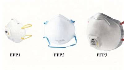 Photo of various dust masks (FFP2, FFP3)