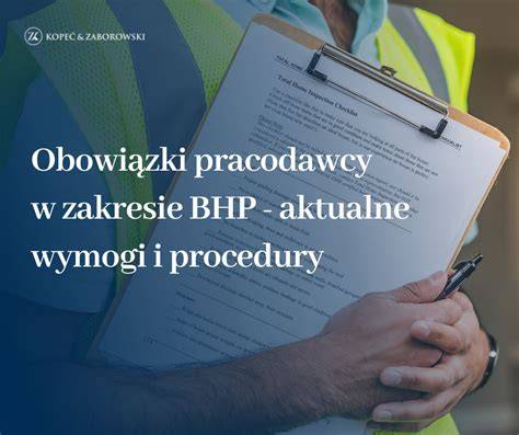 Infografika przedstawiająca listę obowiązków pracodawcy w zakresie PPOŻ