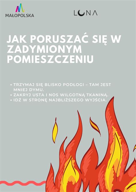 Grafika przedstawiająca poruszanie się nisko w zadymionym pomieszczeniu
