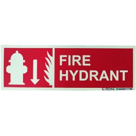 Example photo of fire safety signage for a hydrant, including 3D signage.