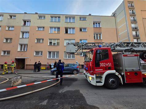 Policja zabezpiecza ślady w mieszkaniu przy ul. Potockiej