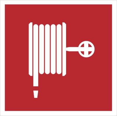 Grafika przedstawiająca prawidłowe oznakowanie szafki hydrantowej wewnętrznej