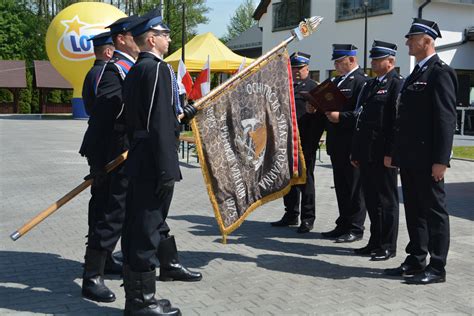 Sztandar OSP Wielgolas ze Złotym Znakiem Związku