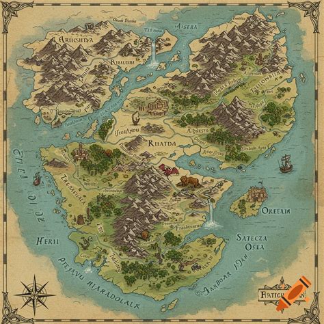 Map of fictional Pontypandy with key character locations
