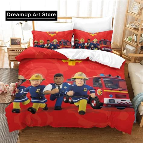 Thematic photo of Fireman Sam bedding set