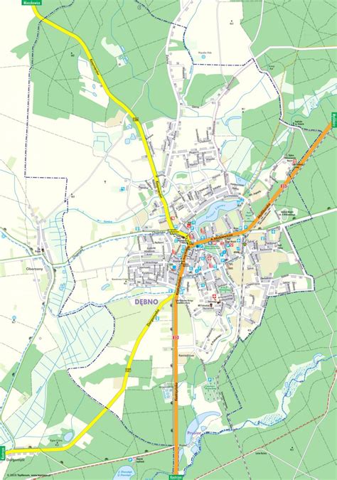 mapa gminy Dębno z zaznaczoną miejscowością Łupowo i Różańsko