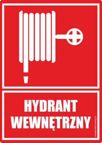 Znak bezpieczeństwa HYDRANT WEWNĘTRZNY