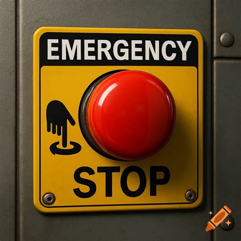 Thematic photo: Red emergency stop button for PWP near building entrance