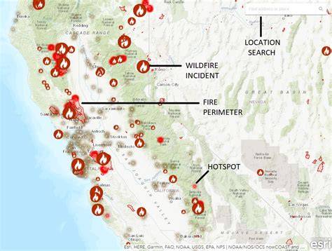 Map showing fire locations in Łeba