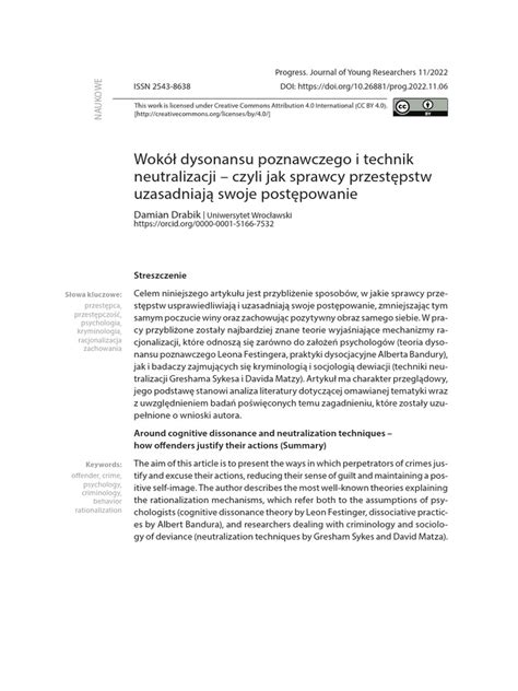 Abstrakcyjna wizualizacja dysonansu poznawczego i osobistego zaangażowania