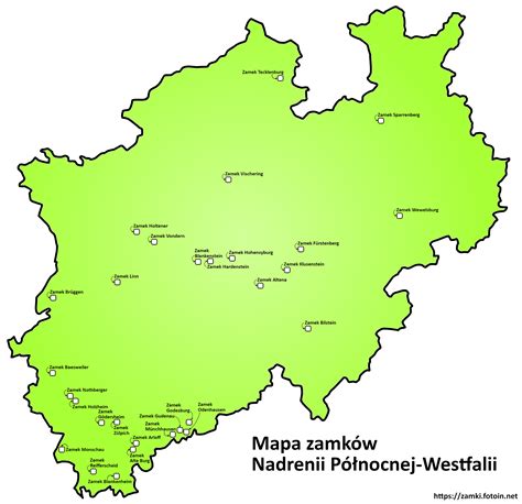 Mapa Nadrenii Północnej-Westfalii z zaznaczeniem Krefeld