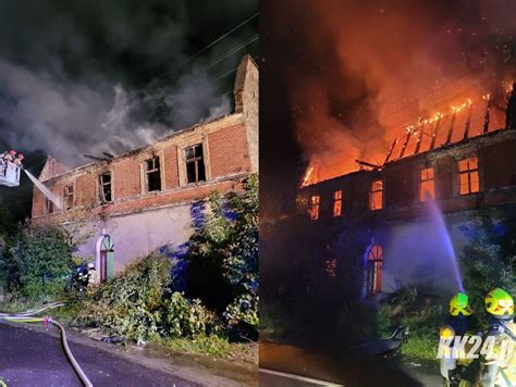 Zasłużone działania strażaków na miejscu pożaru pustostanu