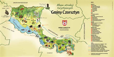 Mapa Gminy Czorsztyn z zaznaczonym Ośrodkiem Czorsztyn-Ski
