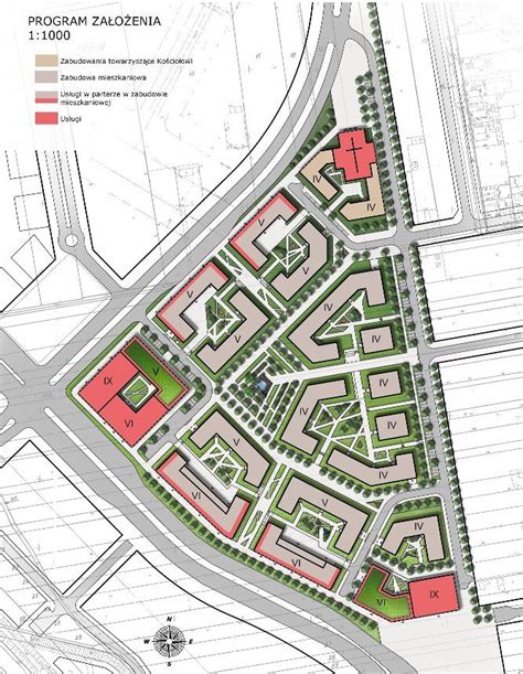 Plan urbanistyczny Białegostoku po pożarze 1753 roku, pokazujący nowy układ ulic
