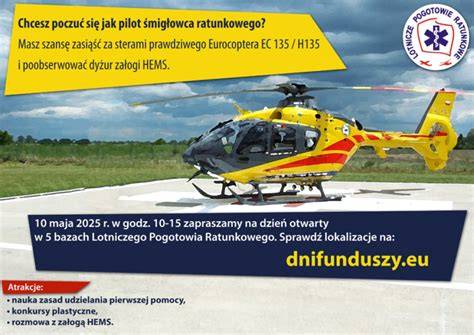 Śmigłowiec Lotniczego Pogotowia Ratunkowego (HEMS) na płycie lotniska