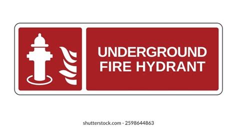 Graphic of a typical orientation sign for an underground fire hydrant