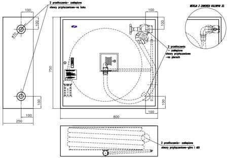 Zdjęcie lub schemat hydrantu wewnętrznego DN33 z widocznym wężem i zamknięciem