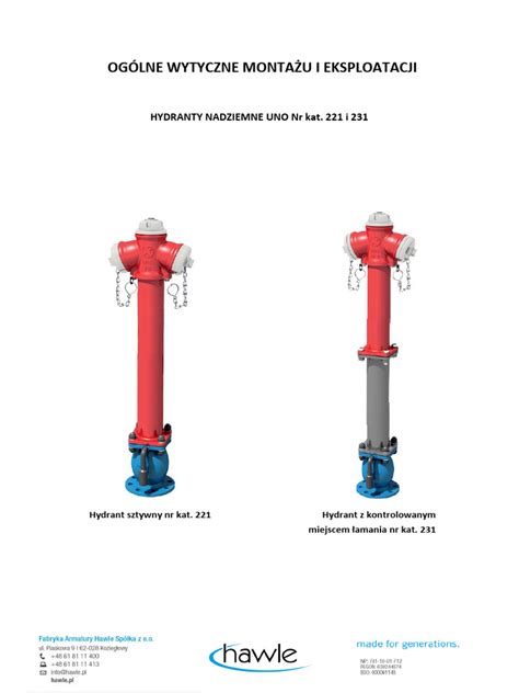 Instrukcja montażu hydrantu uniwersalnego z możliwością zmiany strony otwierania drzwi